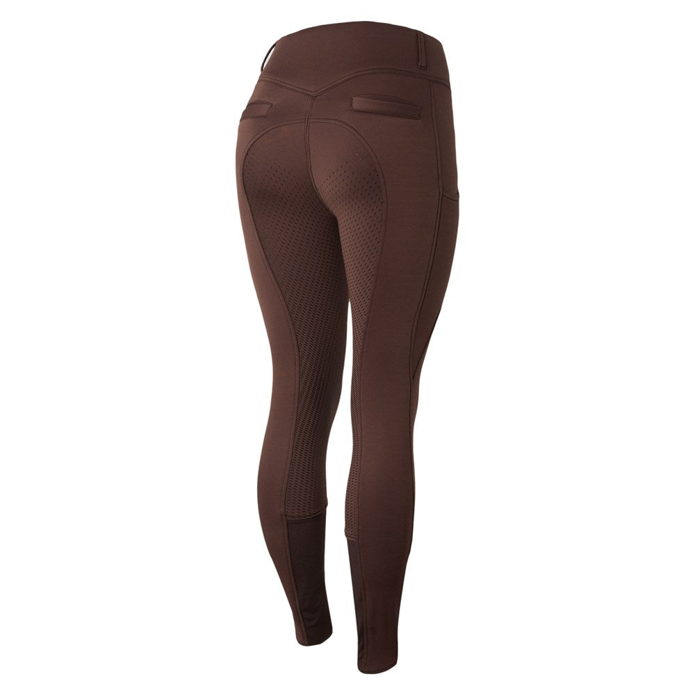 HORZE WOMENS MIRA THERMO FULL SEAT BREECH - CHOCOLATE