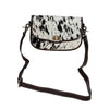 MYRA ANGUS RIDGE LEATHER & HAIRON BAG IN DARK HAIR ON HIDE