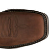 JUSTIN MENS DRILLER PECAN BROWN WATER BUFFALO WESTERN BOOT