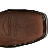 JUSTIN MENS DRILLER PECAN BROWN WATER BUFFALO WESTERN BOOT