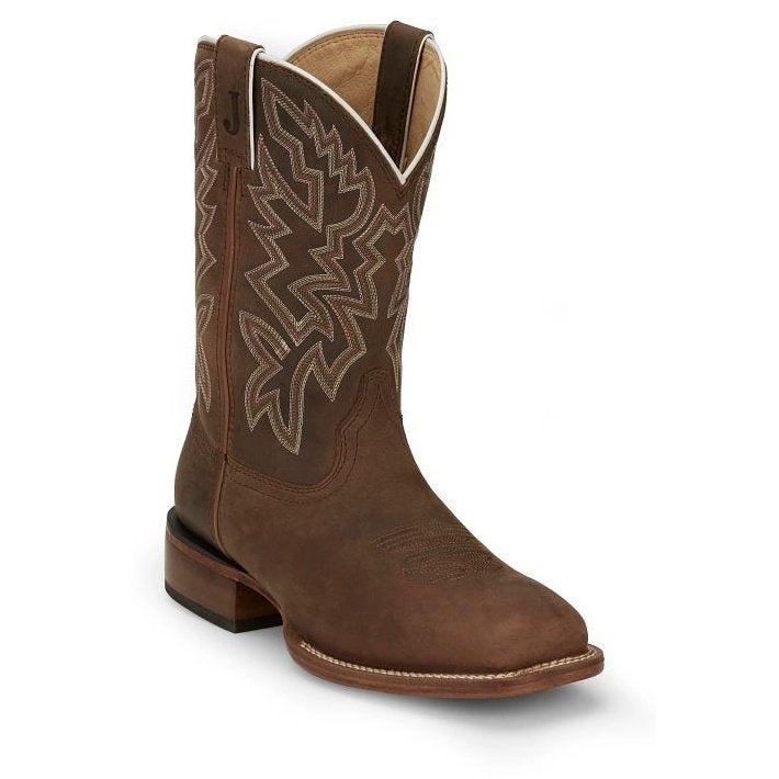 JUSTIN MENS JACKPOT WESTERN BOOT - BROWN