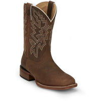 JUSTIN MENS BIG BUCKS BROWN COWHIDE WESTERN BOOT