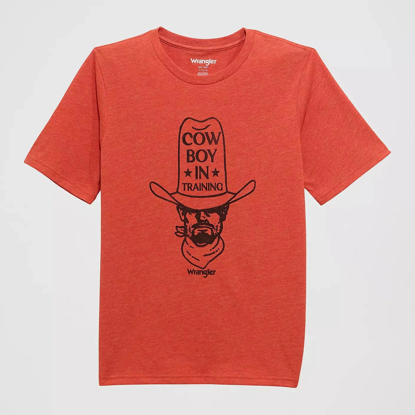 WRANGLER BOYS LOGO FRONT GRAPHIC TEE - TRAINING RED