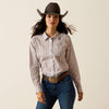 ARIAT WOMENS KIRBY STRETCH SHIRT - WINSOME GEO PRINT