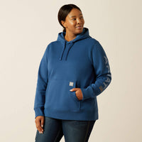 ARIAT WOMENS REBAR GRAPHIC HOODIE - ENSIGN BLUE