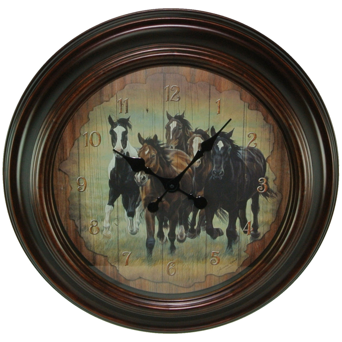 HORSE WALL CLOCK - 22" X 22"