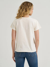 WRANGLER WOMEN GRAPHIC RETRO TEE - WHISPER WHITE