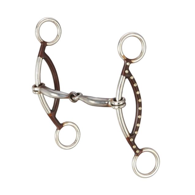 TOUGH 1 ANTIQUE BROWN "H" GAG SNAFFLE - 5"