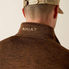 ARIAT MENS CALDWELL LOGO 1/4 ZIP SWEATER - CARAFE
