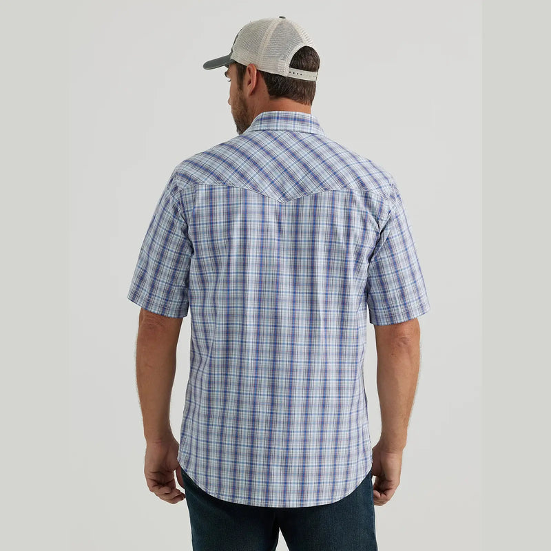 WRANGLER MENS SHORT SLEEVE COMPETITION SHIRT - RIVER PLAID