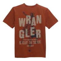 WRANGLER MENS GRAPHIC TEE - BRANDY BROWN