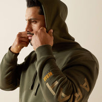 ARIAT MENS REBAR GRAPHIC HOODIE - GRAPE LEAF