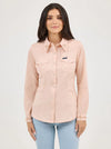 WRANGLER WOMENS EMBROIDERED COLLAR SLIM SNAP SHIRT