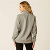 ARIAT WOMENS 1/2 ZIP SWEATSHIRT - GREY