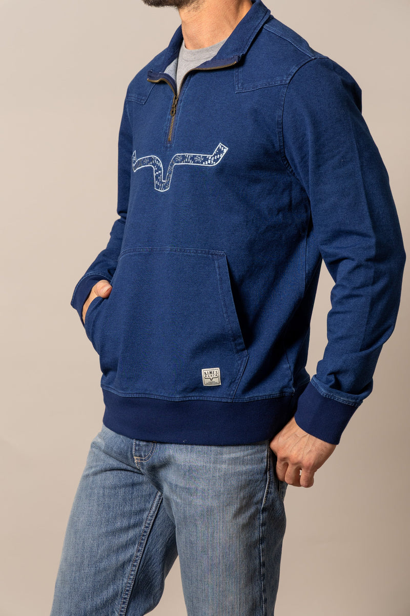 KIMES RANCH MENS ROWEL SWEATER - INDIGO
