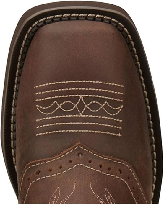 Justin Womens Starlina Tan Water Buffalo Wides Square Toe Boot