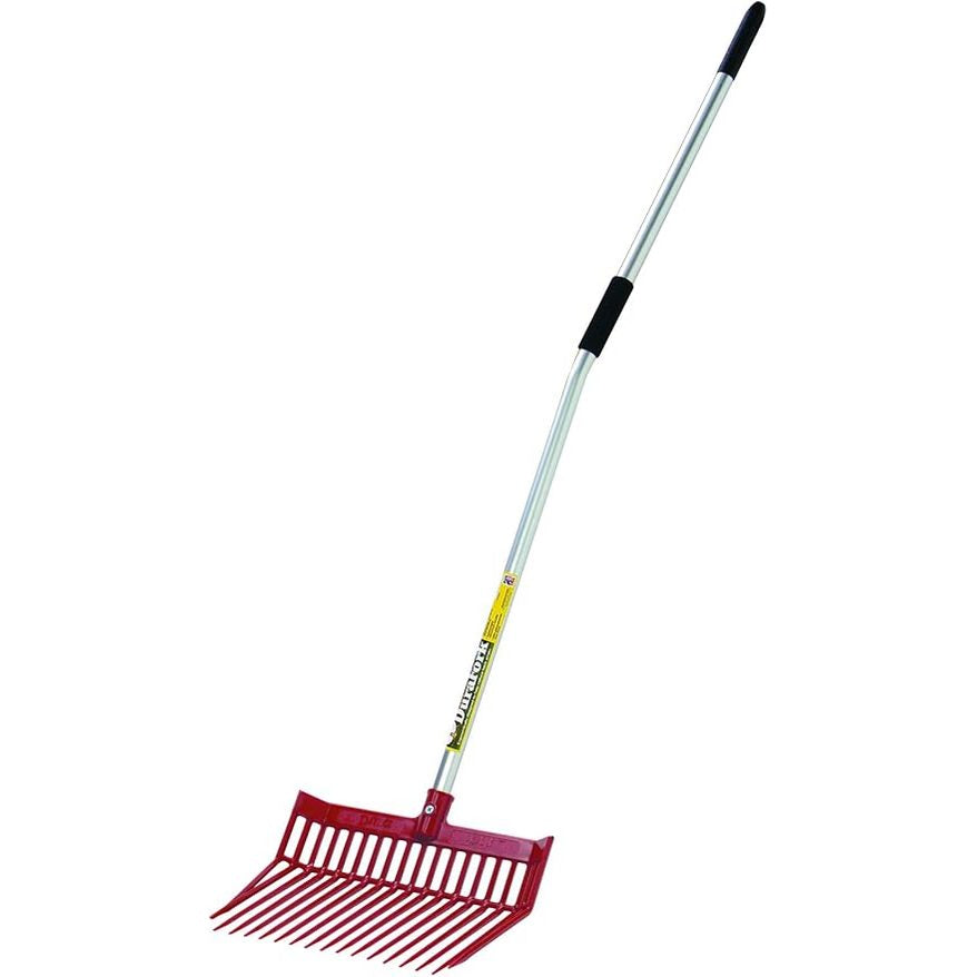 Ergonomic Handle Manure Fork Red