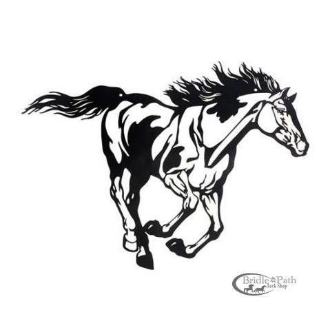 BLACK METAL WALL DECOR - RUNNING HORSE