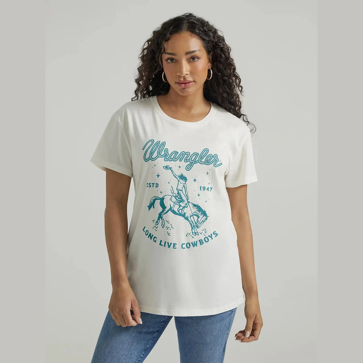 WRANGLER WOMENS GRAPHIC BOYFRIEND TEE - MARSHMELLOW