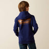 ARIAT BOYS WOODSHOP STACK HOODIE - NAVY