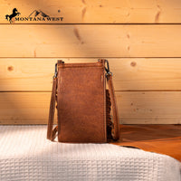 MONTANA WEST TOOLED EMBROIDERED PHONE CROSSBODY BAG