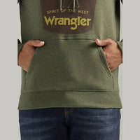 WRANGLER MENS FRONT ANIMAL LOGO HOODIE