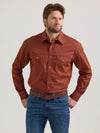 WRANGLER MENS 20X COMPETITION SHIRT - BURNT UMBER HATCH