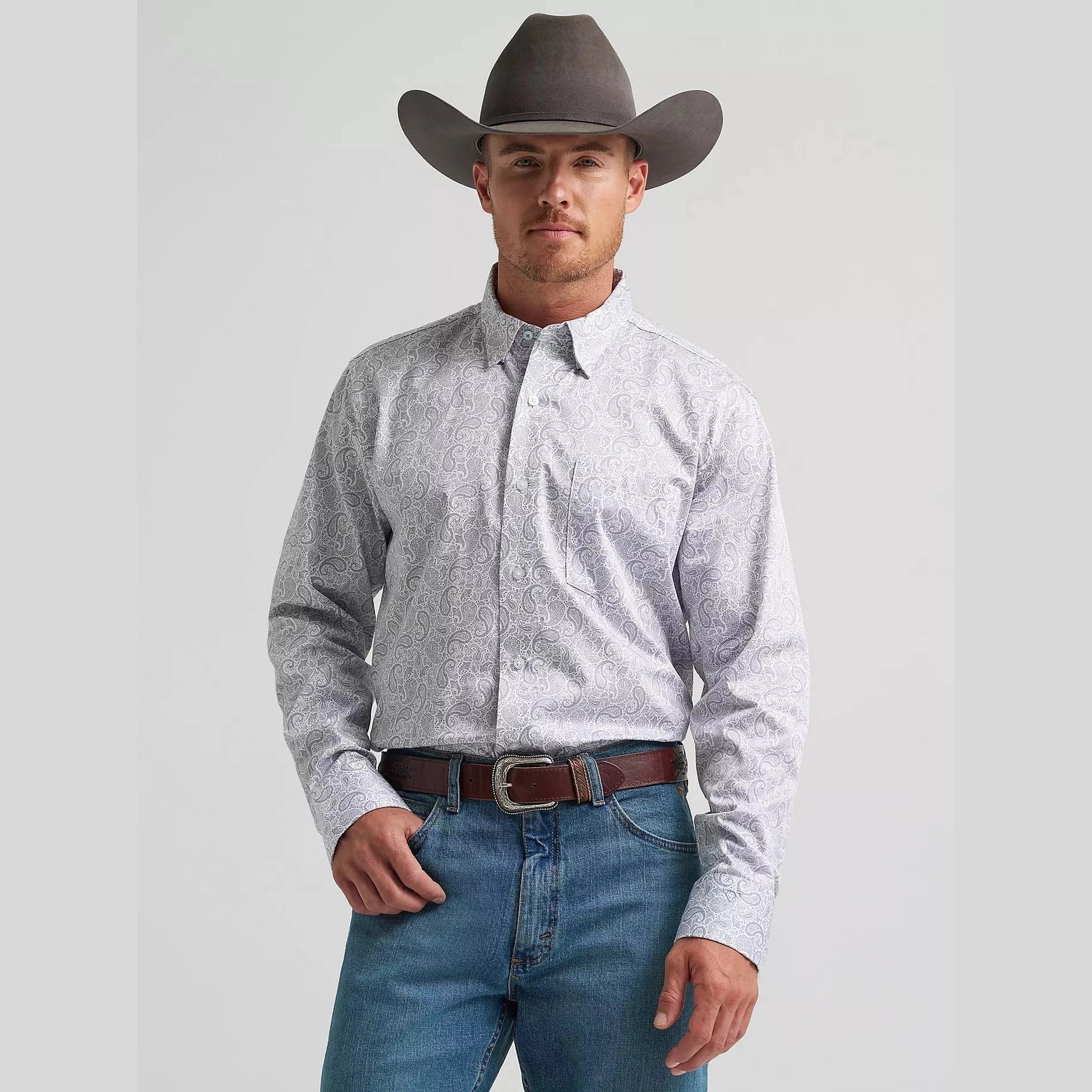 2026 - WRANGLER MENS CODY JOHNSON ONE POCKET BUTTON DOWN SHIRT - PAISLEY