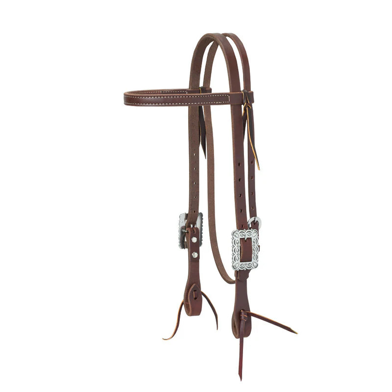 WEAVER LEATHER WORKING TACK HEADSTALL WITH SQUARE BUCKLES