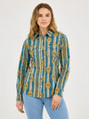 WRANGLER WOMENS CHECOTAH CLASSIC WESTERN SNAP SHIRT