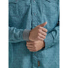 WRANGLER MENS RETRO WESTERN SNAP SHIRT - TURQUOISE