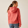 ARIAT WOMENS REBAR LIGHTWEIGHT CROPPED HOODIE - MINERAL RED