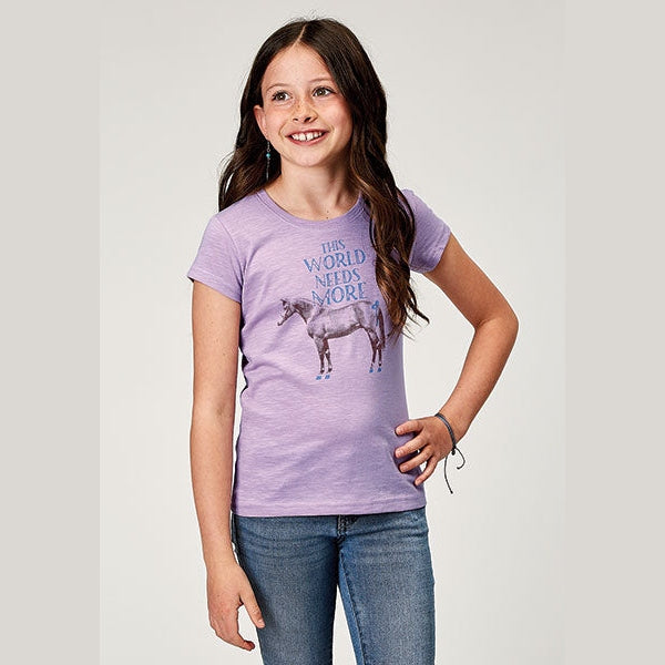 ROPER GIRLS PRINT TEE - LILAC