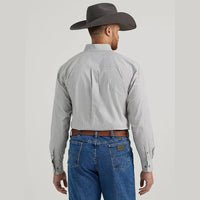 WRANGLER MENS GEORGE STRAIT SHIRT - GREY HATCHES