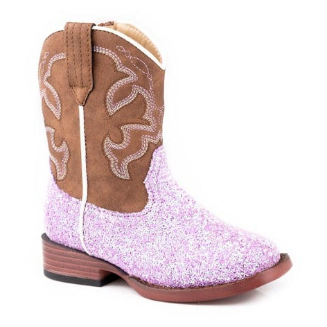 ROPER TODDLER LAVENDER GLITTER VAMP WESTERN BOOT