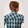 ROPER BOYS OCEAN PLAID WESTERN SHIRT