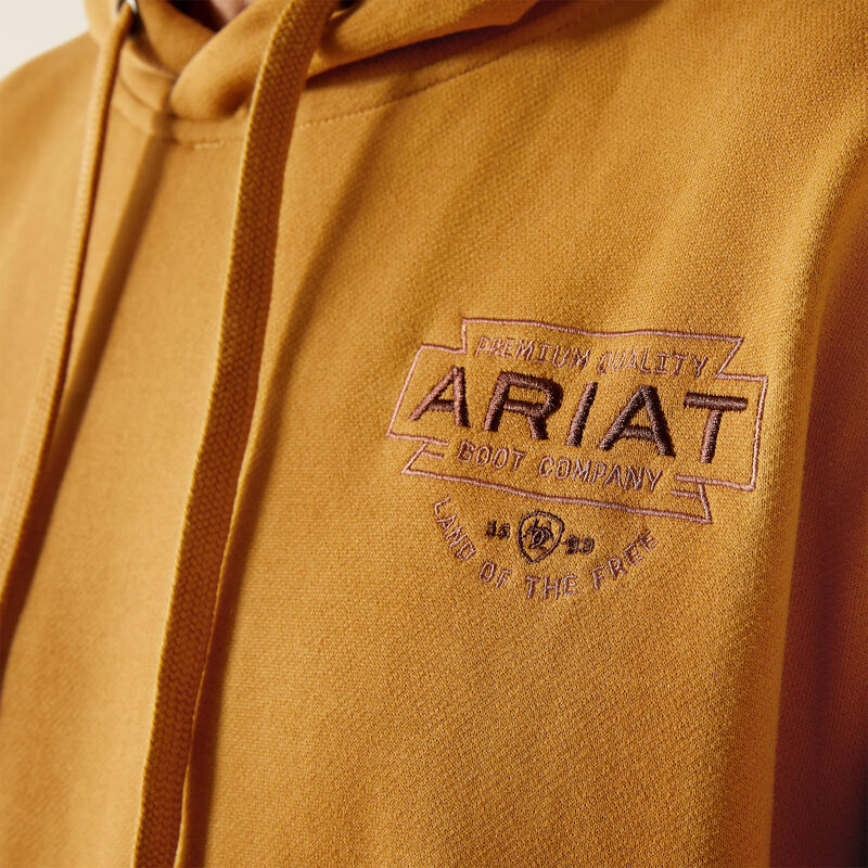 ARIAT MENS SOUTHWEST SIMPLE HOODIE - BONE BROWN
