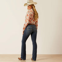 ARIAT WOMENS MID RISE LILLA BOOT CUT JEANS