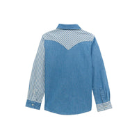 2026 - WRANGLER GIRLS DENIM SNAP SHIRT - DENIM