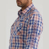 WRANGLER MENS LOGO SNAP SHIRT - PLAID