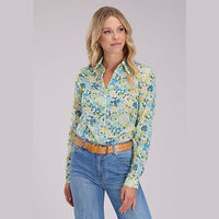 ROPER WOMENS FLORAL AZTEC CHINTZ PRINT SHIRT