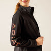 ARIAT WOMENS TEAM SOFTSHELL JACKET - BLACK MIRAGE