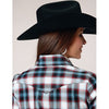 ROPER WOMENS WEST PLAID WESTERN SHIRT