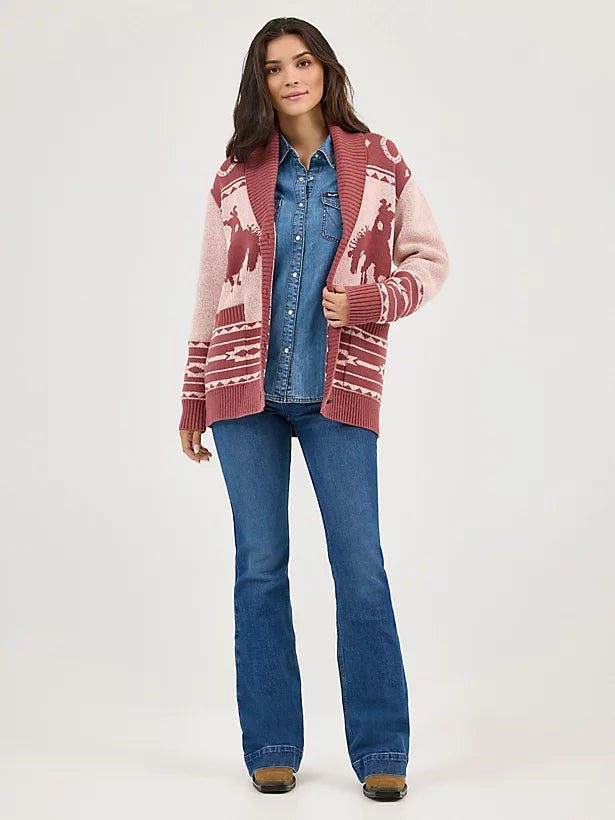 WRANGLER WOMENS RETRO WESTERN CARDIGAN