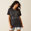 ARIAT GIRLS RODEO TEE SHIRT - CHARCOAL HEATHER