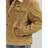 WRANGLER MENS SHERPA LINED CORDUROY JACKET - WHEAT