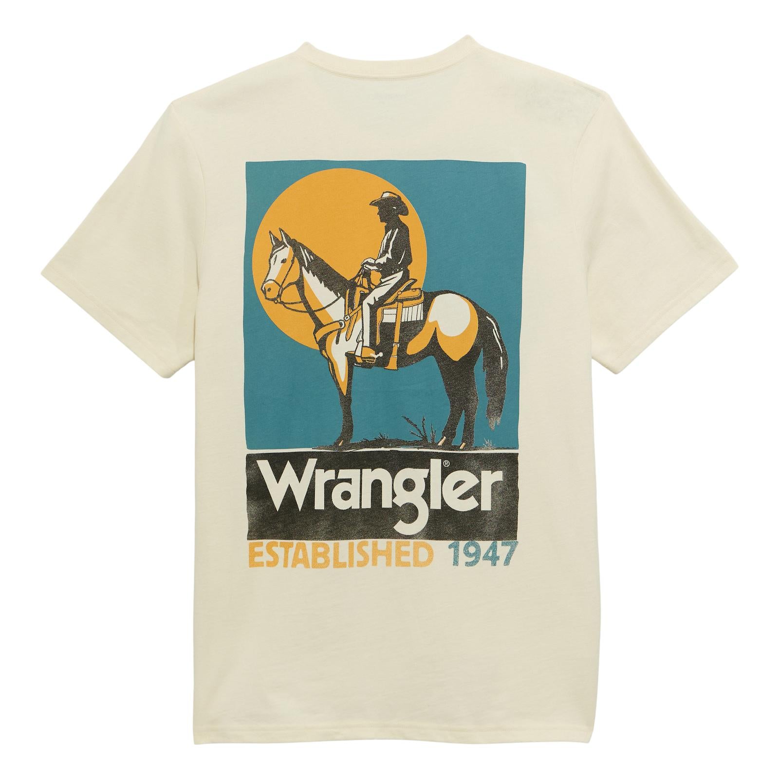 WRANGLER MENS GRAPHIC TEE - ANTIQUE WHITE