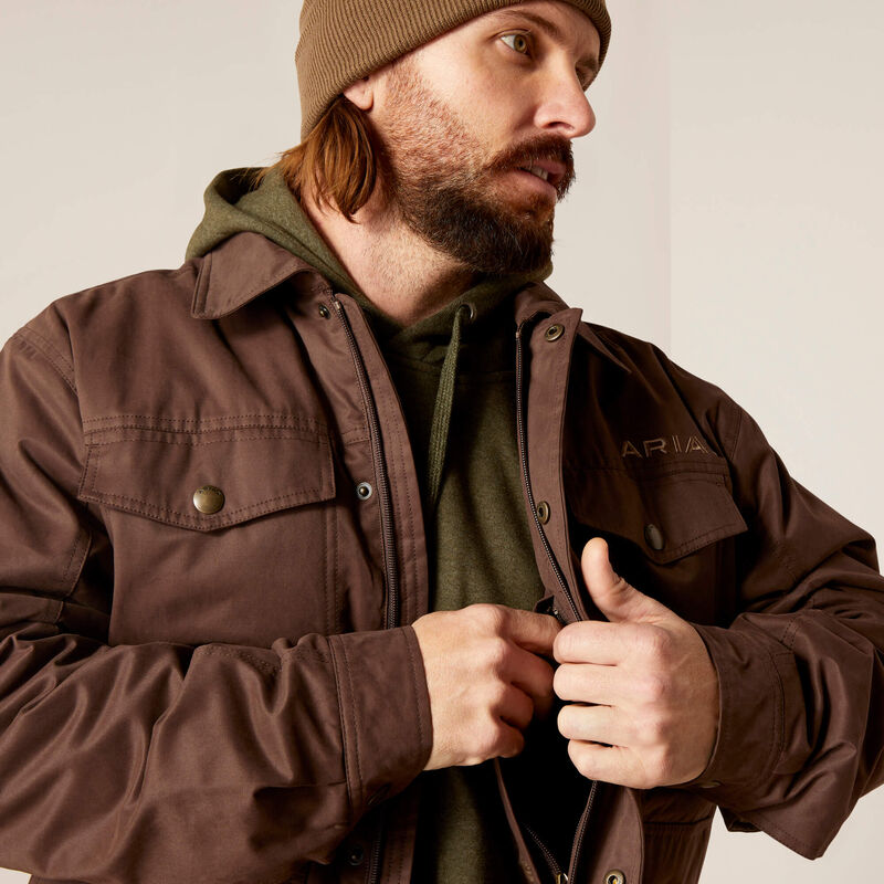 ARIAT MENS GRIZZLY 2.0 CANVAS CONCEAL AND CARRY JACKET - BRACKEN