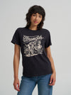 WRANGLER WOMENS NOSTALGIA LOGO REGULAR FIT TEE - BLACK BEAUTY