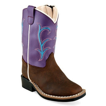 OLD WEST INFANT WESTERN BOOTS - PURPLE/BLUE